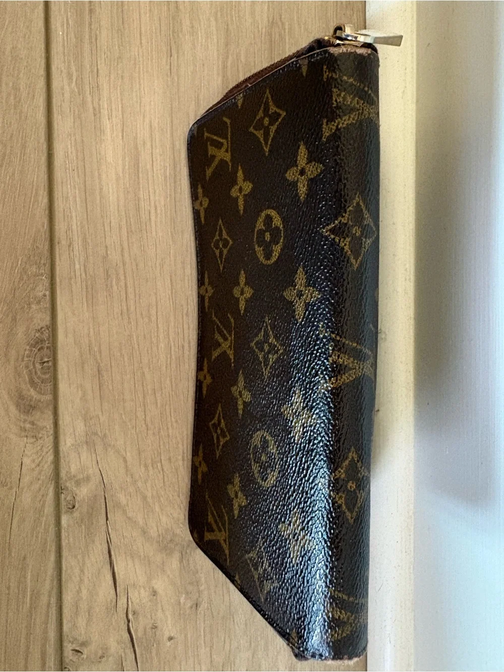 Louis Vuitton Monogram Canvas Zip Around Wallet in Brown